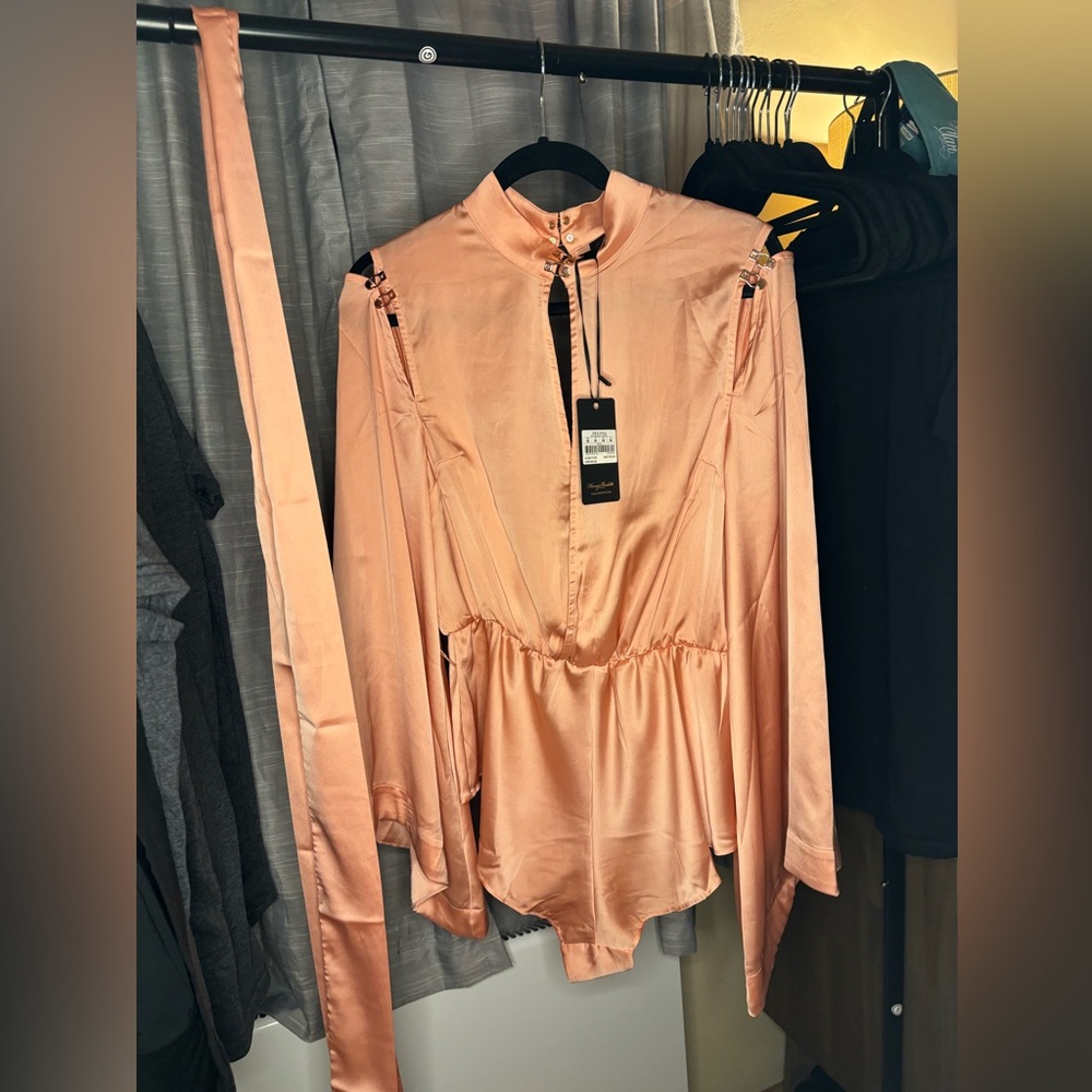NWT HONEY BIRDETTE MELISSA BLUSH PINK ROMPER SEXY & SOFT STYLE